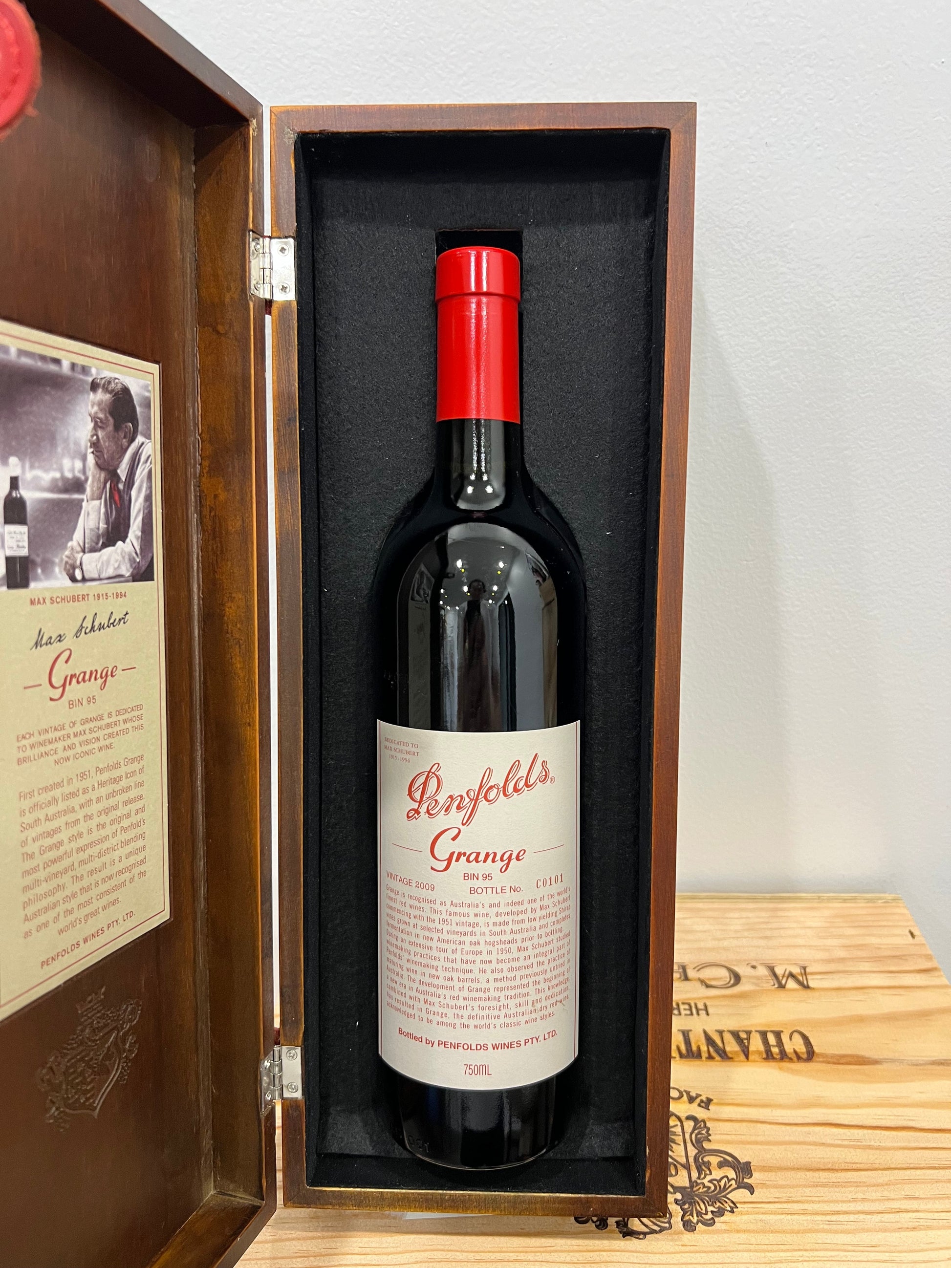 2009 Penfolds Bin 95 Grange Shiraz 750ml Original Wood Box