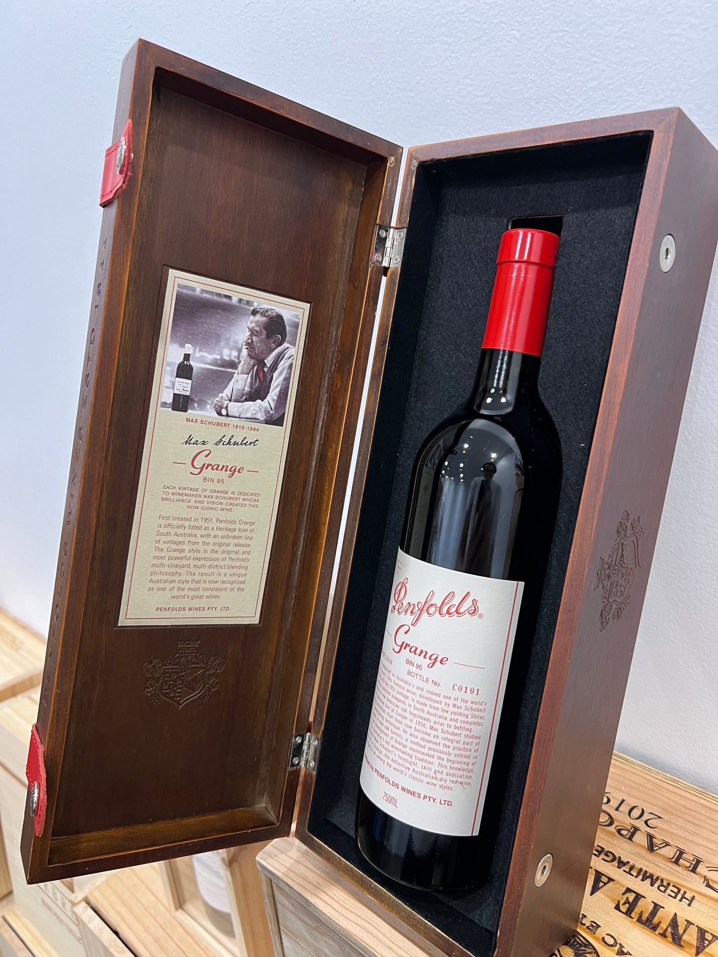 2009 Penfolds Bin 95 Grange Shiraz 750ml Original Wood Box