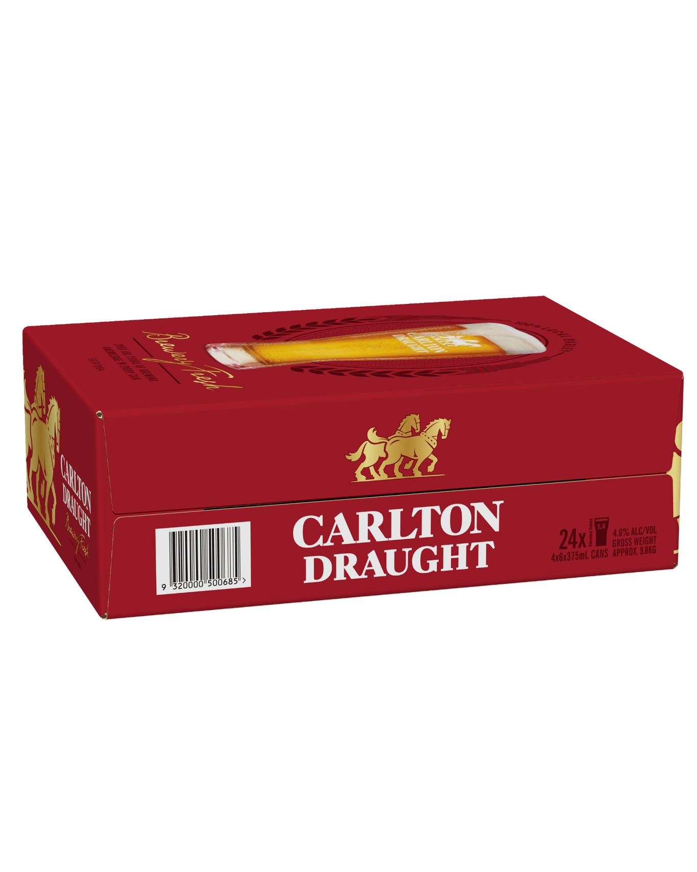 Carlton Draught Large Cans 375mL (24 cans)