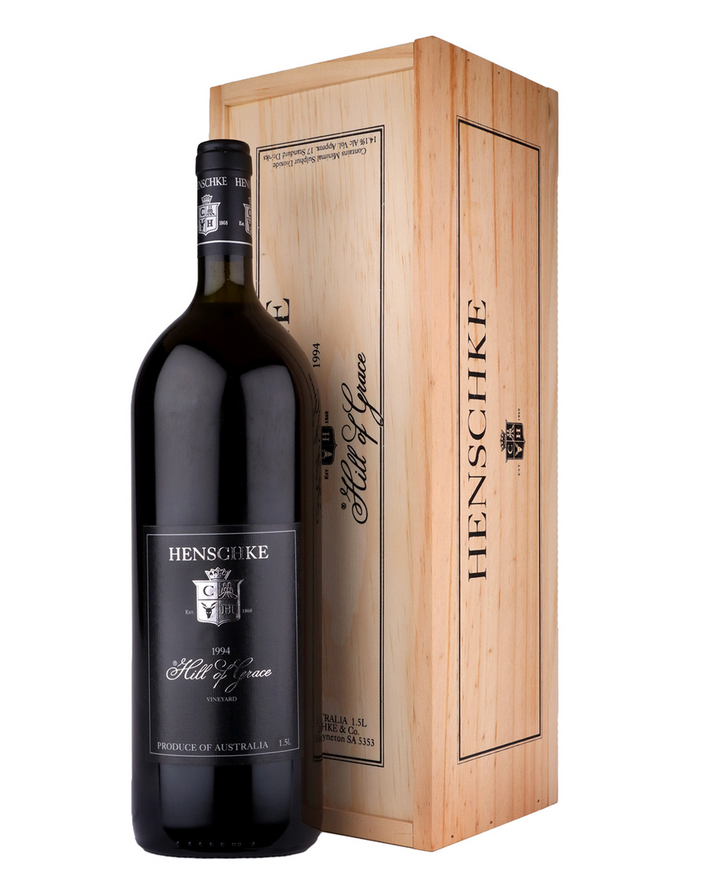 1994 Henschke Hill of Grace Shiraz 1.5L Magnum Original Timber Case