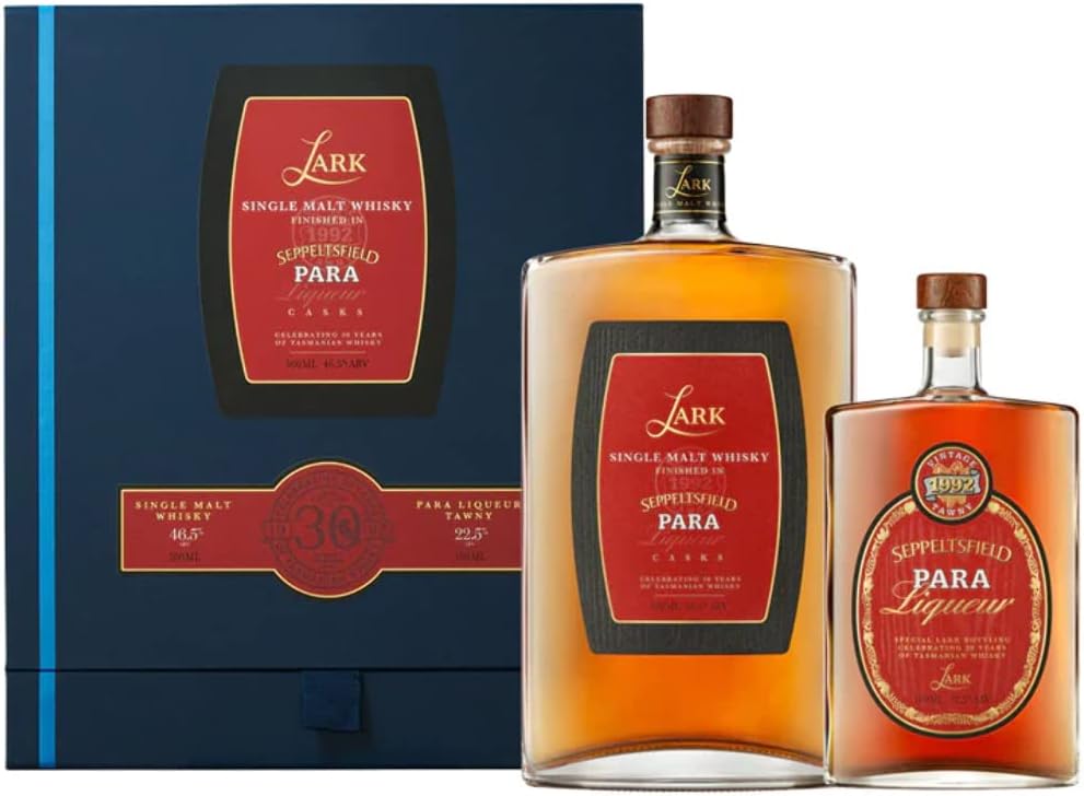 The Lark Distillery Para Cask Finish Single Malt Australian Whisky & 1992 Para Liqueur (500ml + 100ml)